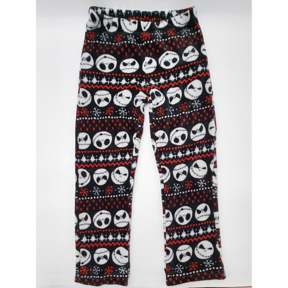 WOMENS NIGHTMARE BEFORE CHRISTMAS‎ JACK PJ LOUNGE PANTS FLEECE M